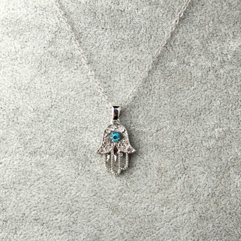 1PC Hand Hamsa Pendant Necklace Womens